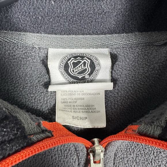 NHL Philadelphia Flyers Jacket Men's S Full Zip Fleece Logo Embroidered Gray - Picture 2 of 8